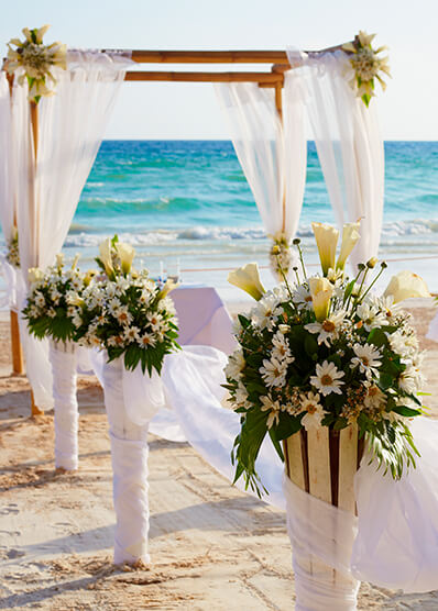 Beach wedding venue